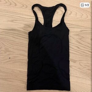 Black Lululemon racer back tank